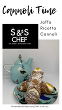 Load image into Gallery viewer, Jaffa  Ricotta Cannoli Chocolate Crumble & Orange Peel Garnish
