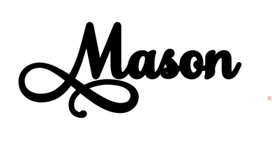 Mason Personalised Cake Topper Pre-Styled Ready to Cut