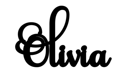 Olivia Personalised Cake Topper Pre-Styled Ready to Cut