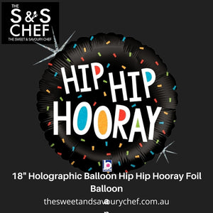 Hip Hip Hooray Helium Balloon 18"