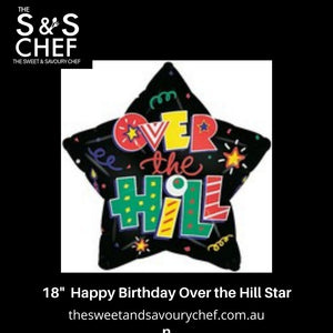 Over the Hill  18"  Star Helium Balloon