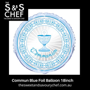 Communion Balloon - Blue 18"