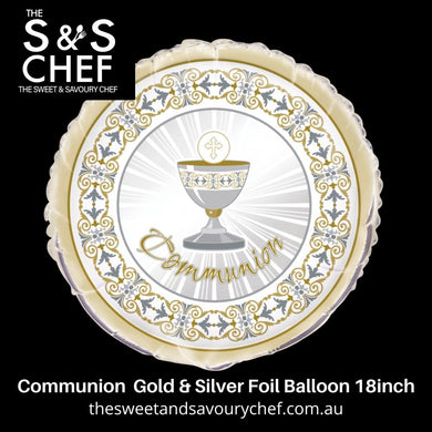 Communion Balloon - Gold & Silver  18
