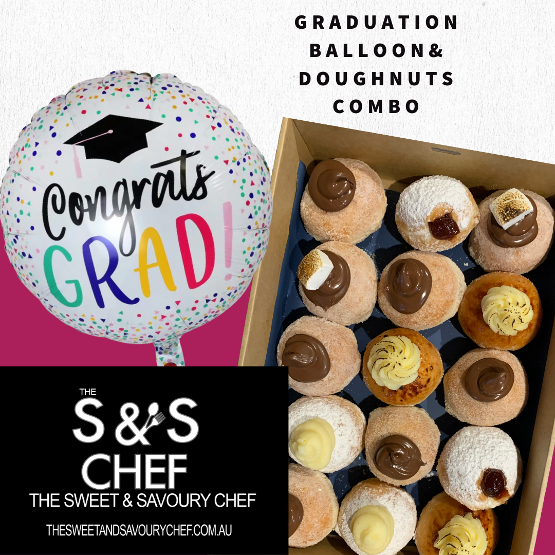 Graduation Gold Confetti Foil Balloon & Doughnuts – The Sweet and ...