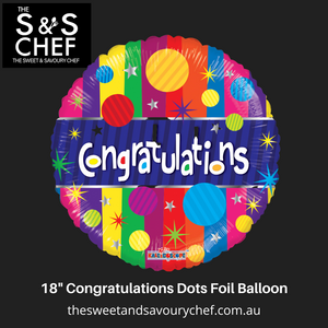 18" Congratulations Dots Foil Balloon