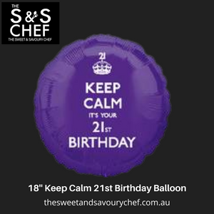 18'' Keep Calm 21st Birthday Balloon