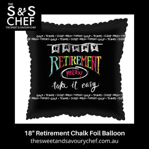 18"Retirement Chalk Balloon