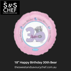 18" Happy Birthday 30th Bear