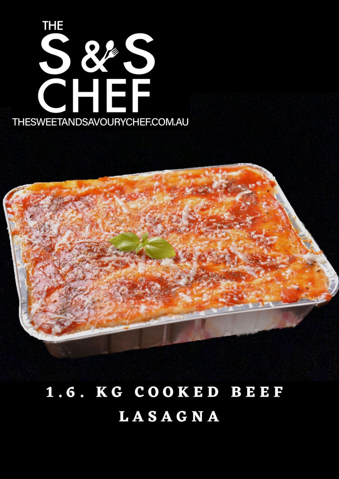 Cooked Beef Lasagna - Catering