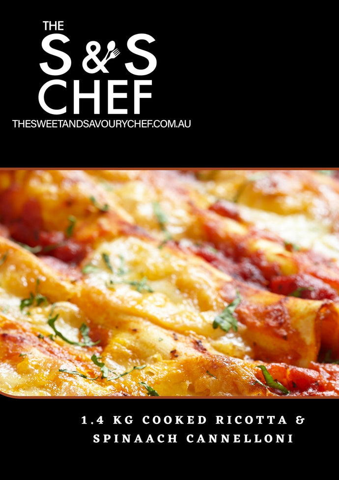 Cooked Spinach & Ricotta Cannelloni - Catering