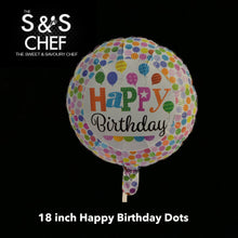 Load image into Gallery viewer, Happy Birthday Poka Dots 18inch Filled with Helium