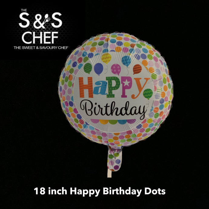 Happy Birthday Poka Dots 18inch Filled with Helium