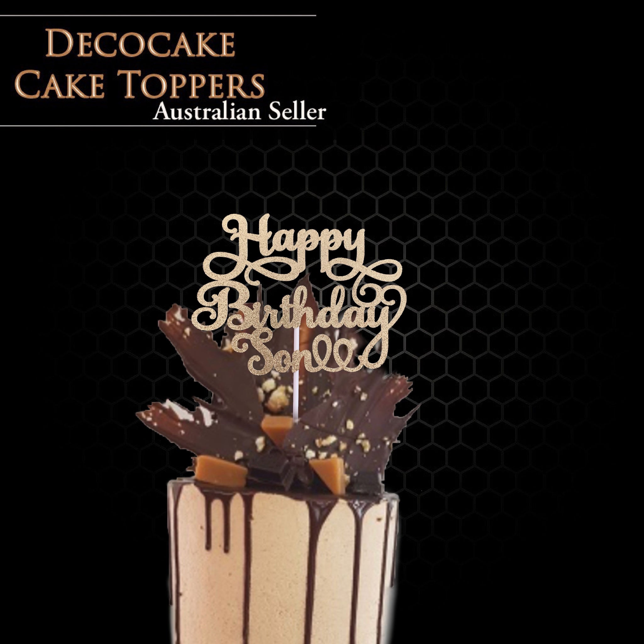 Travel Happy Birthday Acrylic Cake Topper