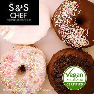 Iced Vegan Certified  Doughnuts Box of 4 - Large Doughnuts