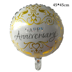 18" ROUND FOIL Anniversary Balloon