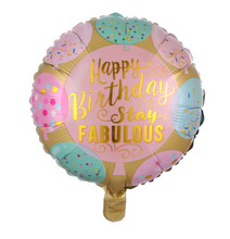 Load image into Gallery viewer, 18&quot; Round Happy Birthday Stay Fabulous  Balloon