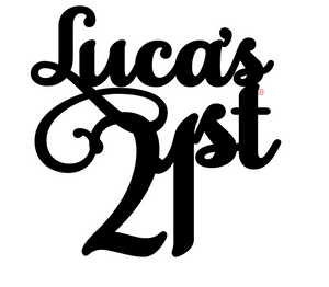 Luca Personalised Cake Topper Pre-Styled Ready to Cut