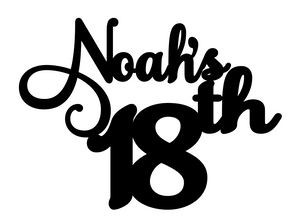 Noah  Personalised Cake Topper Pre-Styled Ready to Cut
