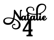 Load image into Gallery viewer, Natalie Personalised Cake Topper Pre-Styled Ready to Cut