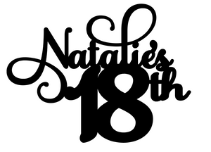 Natalie Personalised Cake Topper Pre-Styled Ready to Cut