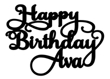Load image into Gallery viewer, Ava Personalised Cake Topper Pre-Styled Ready to Cut