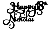 Load image into Gallery viewer, Nicholas Personalised Cake Topper Pre-Styled Ready to Cut