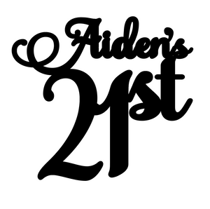 Aiden Personalised Cake Topper Pre-Styled Ready to Cut