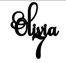 Load image into Gallery viewer, Olivia Personalised Cake Topper Pre-Styled Ready to Cut