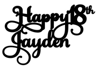 Load image into Gallery viewer, Jayden  Personalised Cake Topper Pre-Styled Ready to Cut