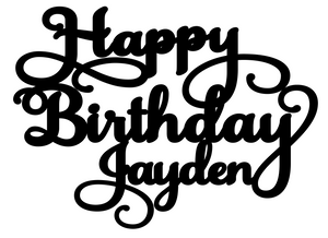 Jayden  Personalised Cake Topper Pre-Styled Ready to Cut