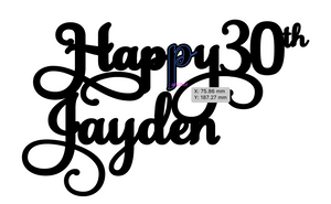 Jayden  Personalised Cake Topper Pre-Styled Ready to Cut